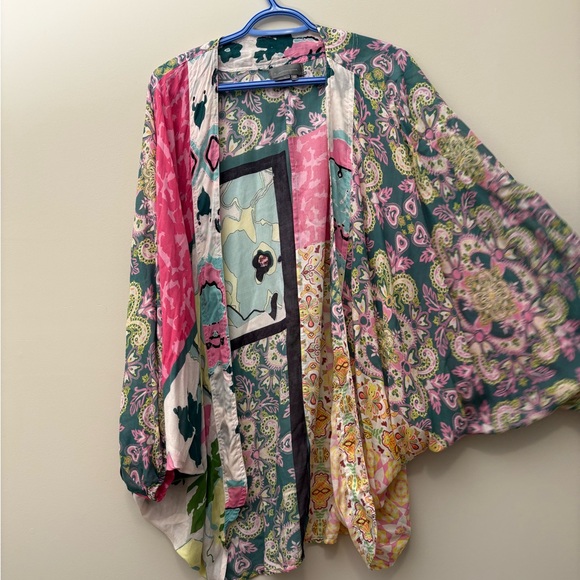 Anthropologie Multicolor Paisley Kimono - Picture 5 of 12